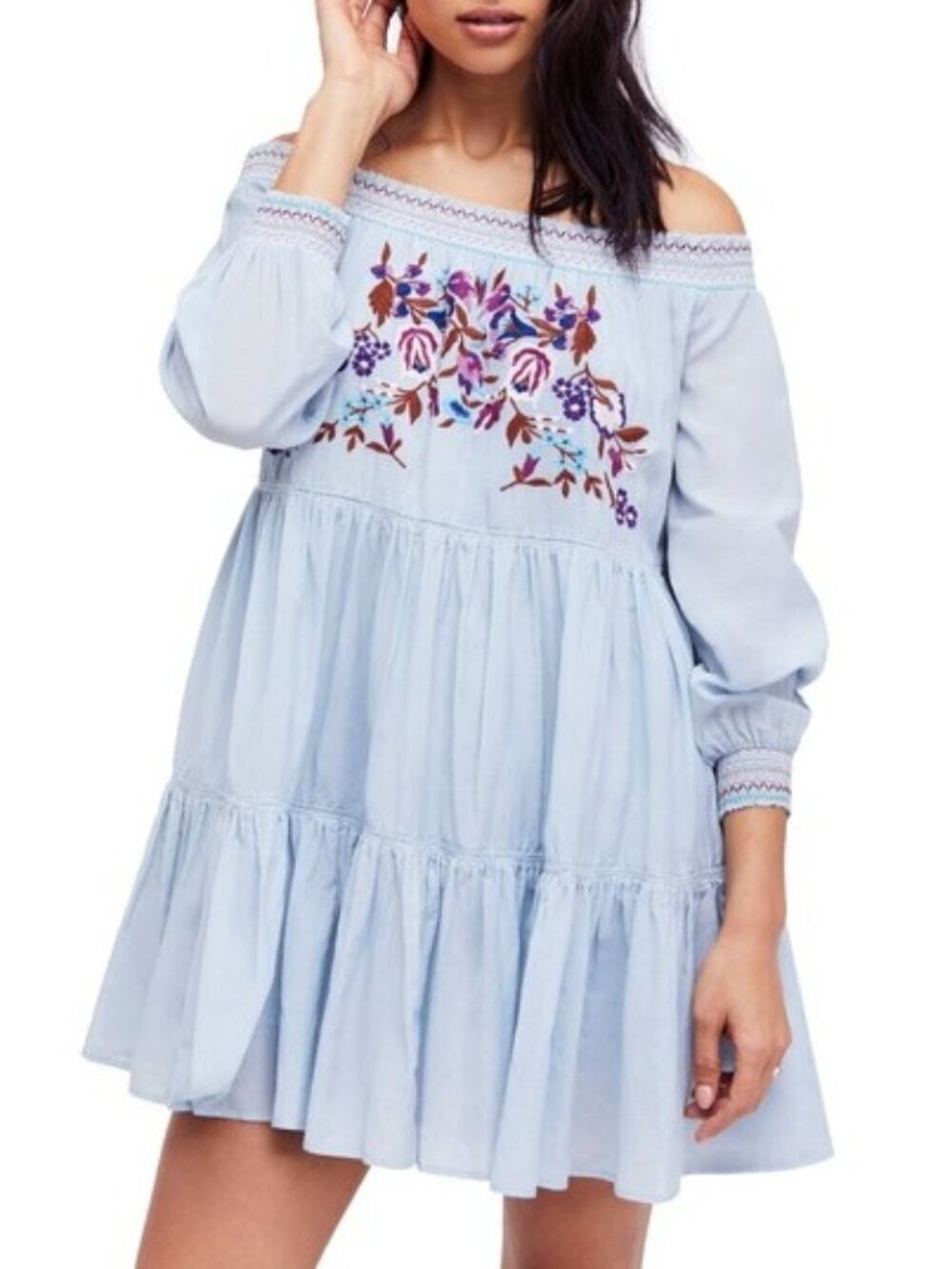 FREE PEOPLE Sunbeams Embroidered Mini Dress, Small NWT